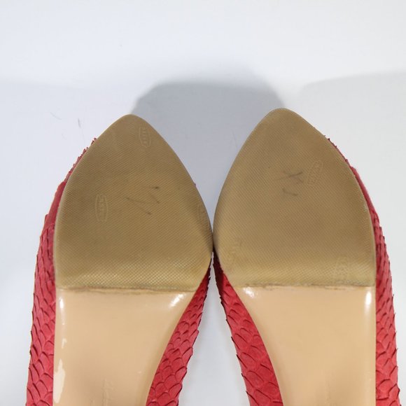 SALVATORE FERRAGAMO Genuine Python Leather Suede Heel 8 - Picture 11 of 14